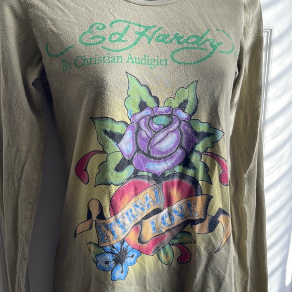 Vintage Ed hardy long sleeve t shirt size XS - Picture 2 of 6